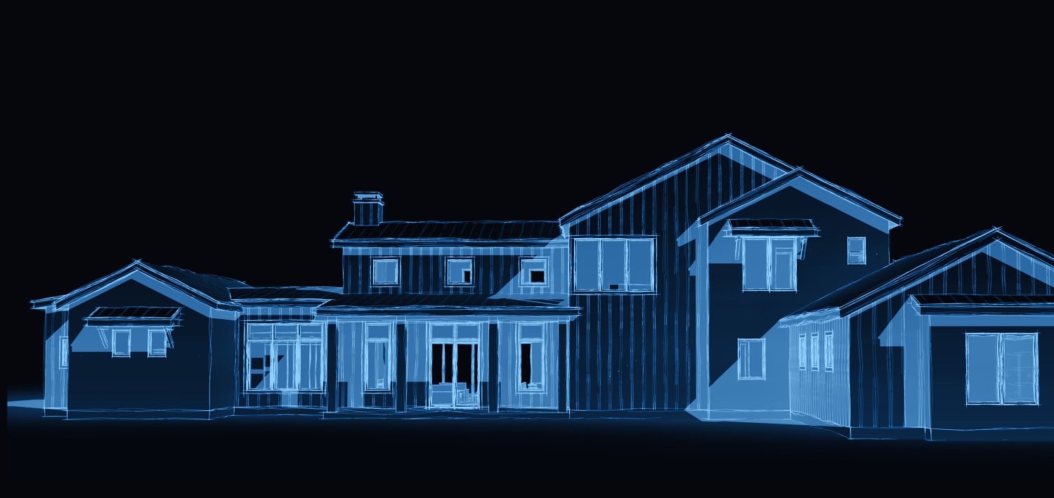 Massing model of the home